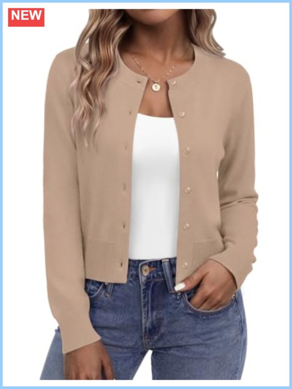 Cropped Cardigan Lightweight Knit Bolero Shrug Layering Sweater